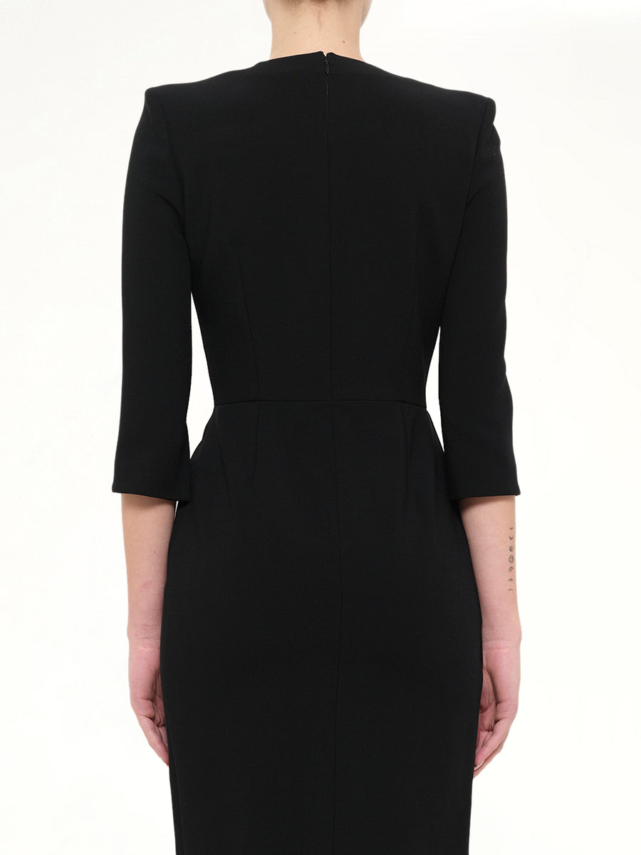 Crepe Dress in Black