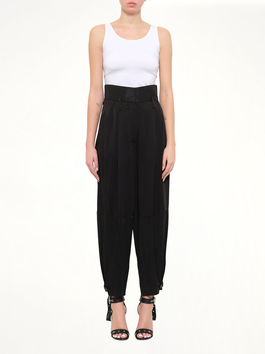 Crepe Envers Fit Pants in Black