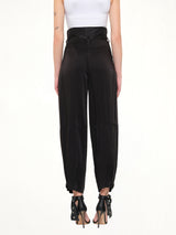 Crepe Envers Fit Pants in Black