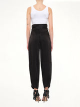 Crepe Envers Fit Pants in Black