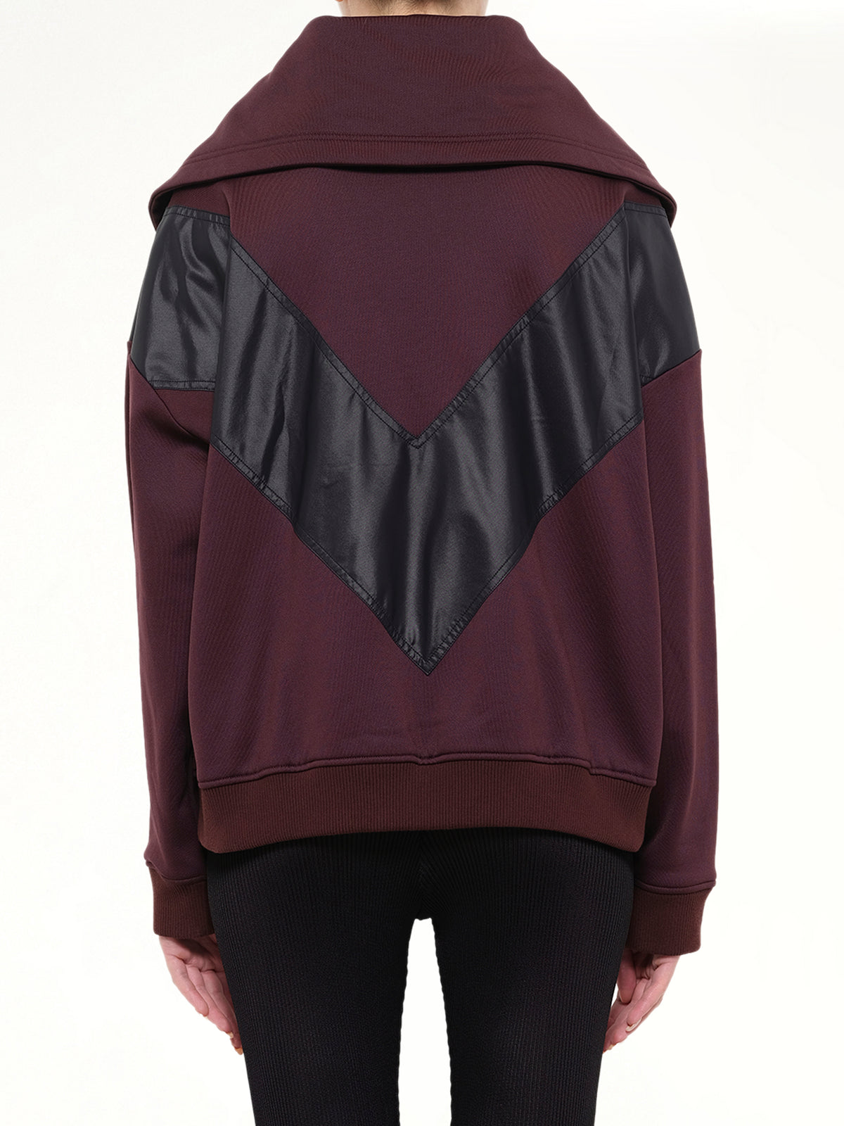Destructured Jersey Jacket in Burgundy