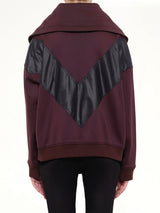 Destructured Jersey Jacket in Burgundy