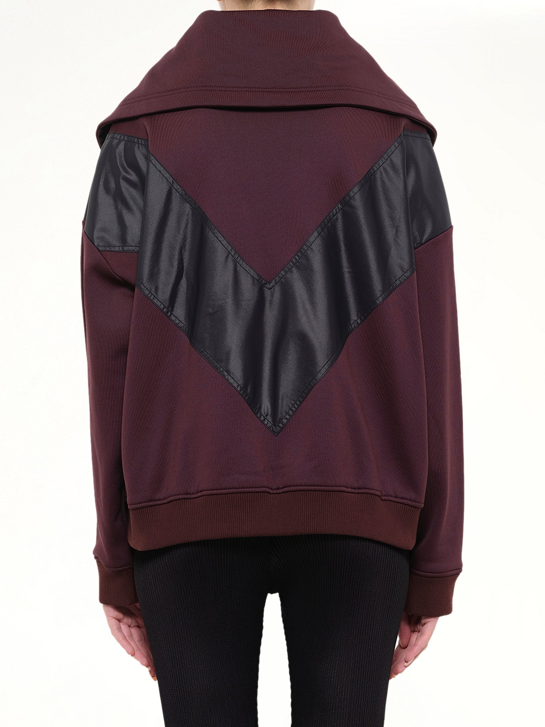 Destructured Jersey Jacket in Burgundy