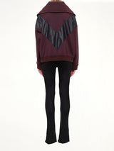 Destructured Jersey Jacket in Burgundy