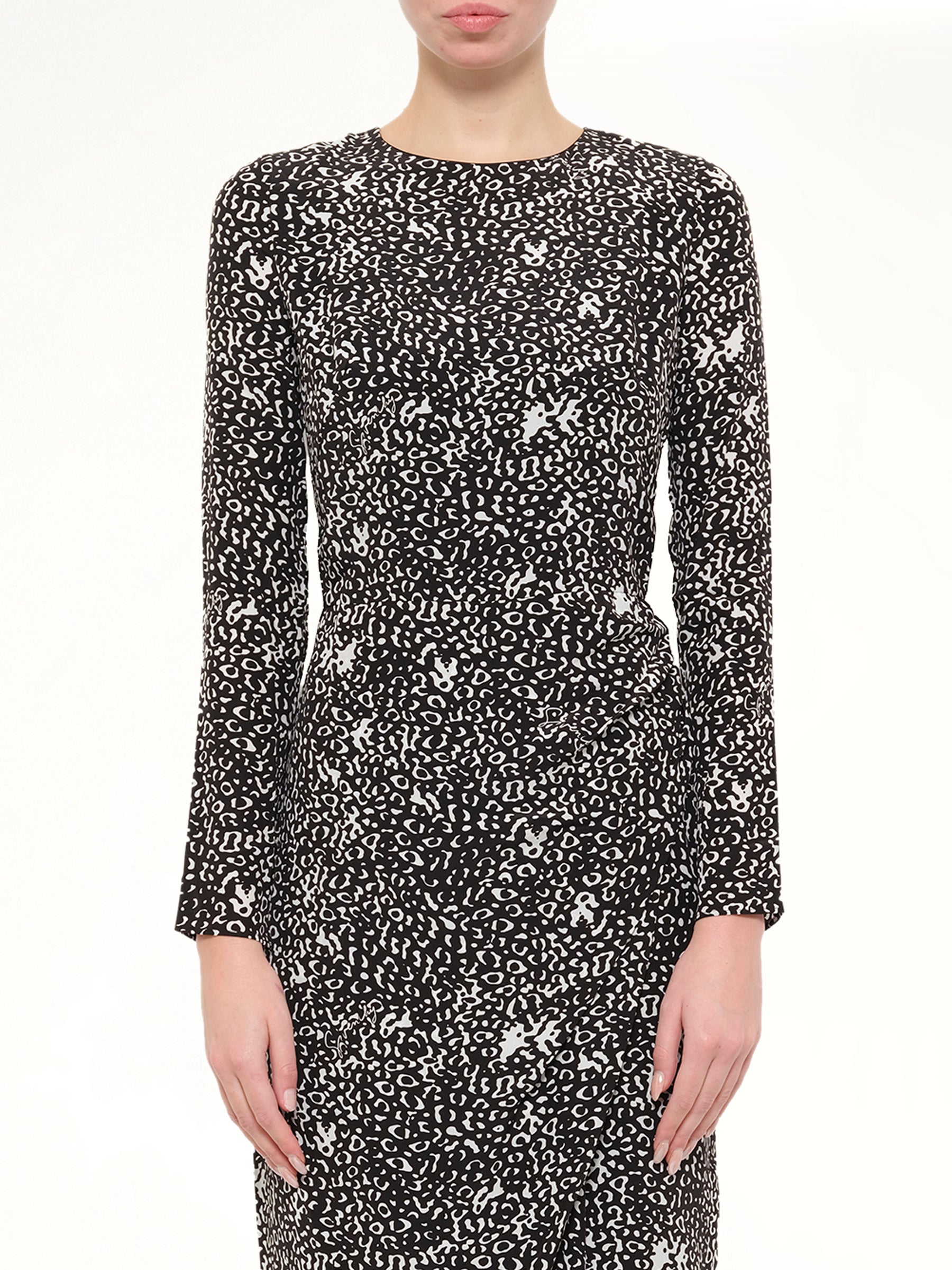 Long Sleeve Dress in Black and White