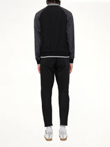 Piping Baseball Jacket in Black