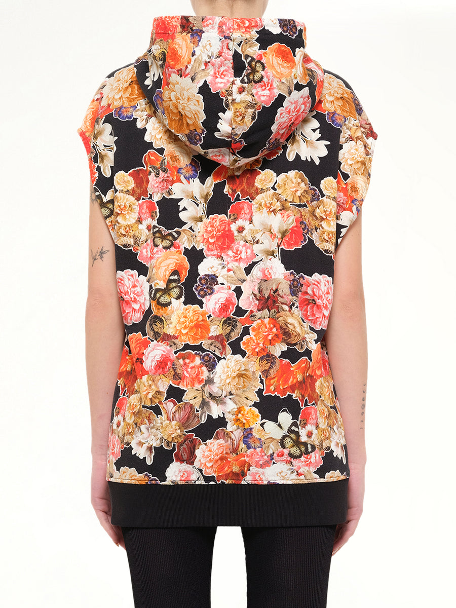 Short Sleeve Hoodie in Black