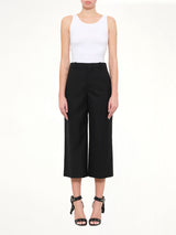 Short Wool Pants in Black