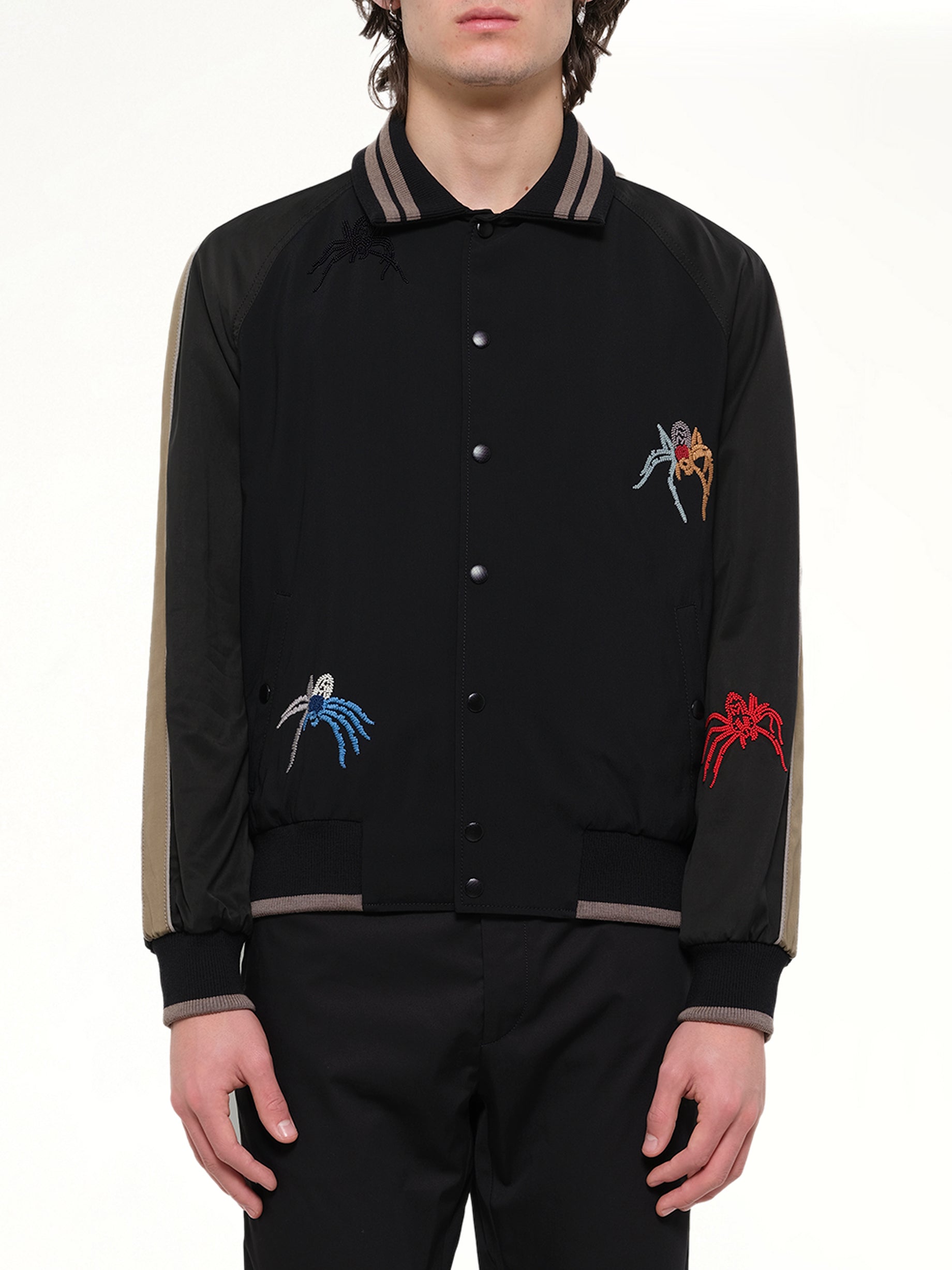 Spider Embroidered Jacket in Black