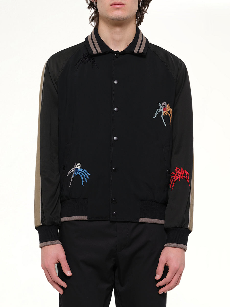 Spider Embroidered Jacket in Black