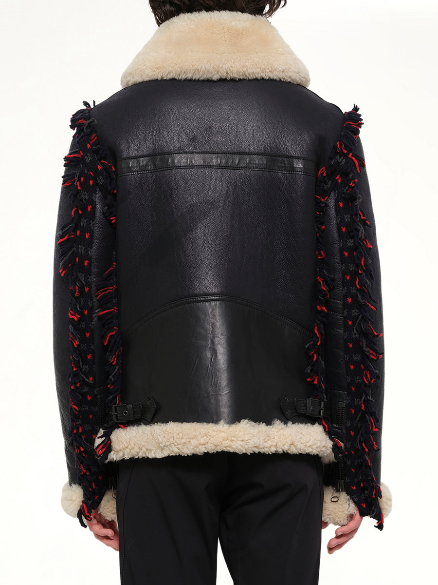 Vintage Shearling Jacket in Navy
