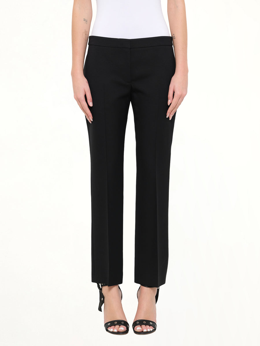 Wool Silk Pants in Black