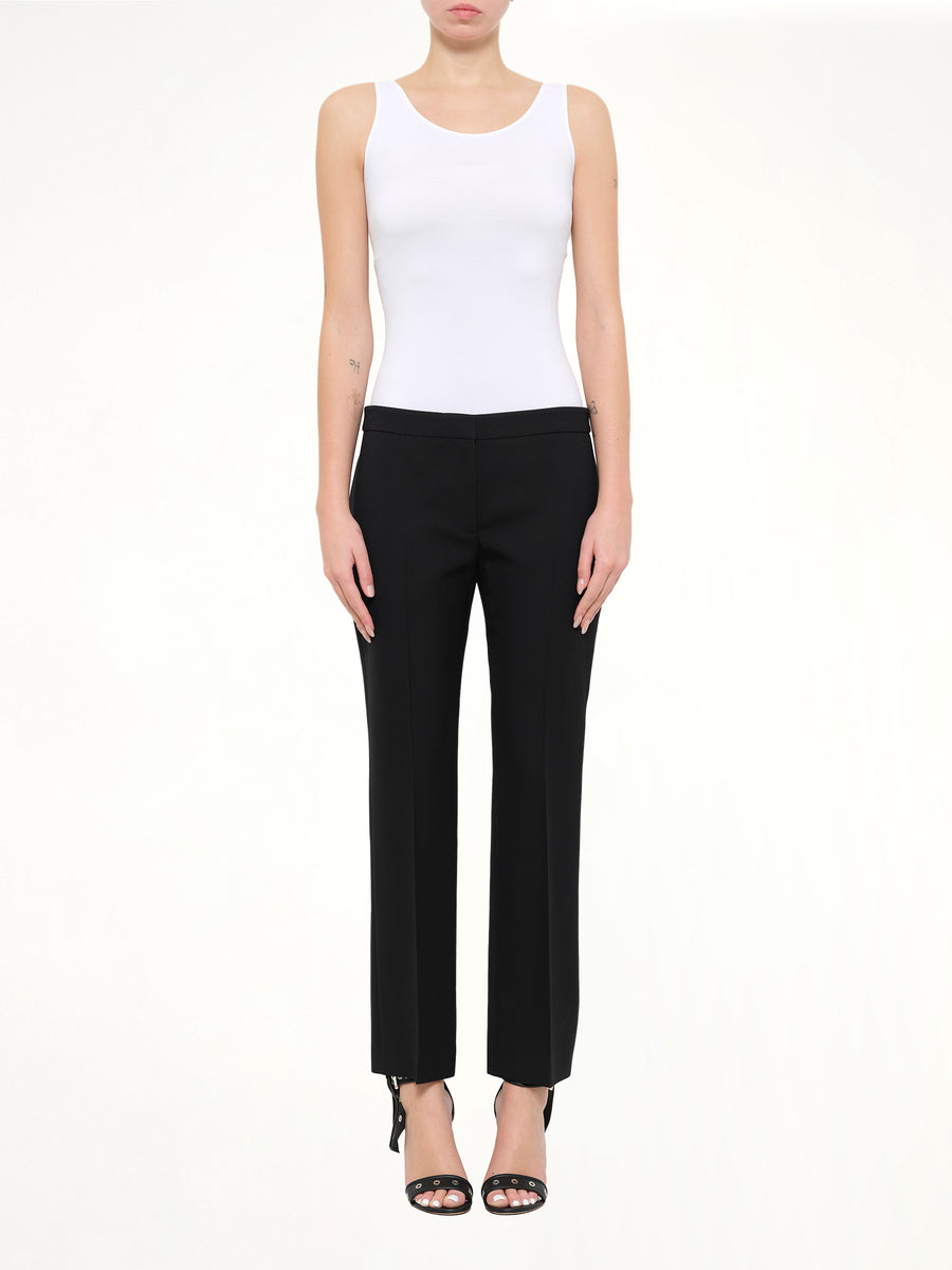 Wool Silk Pants in Black