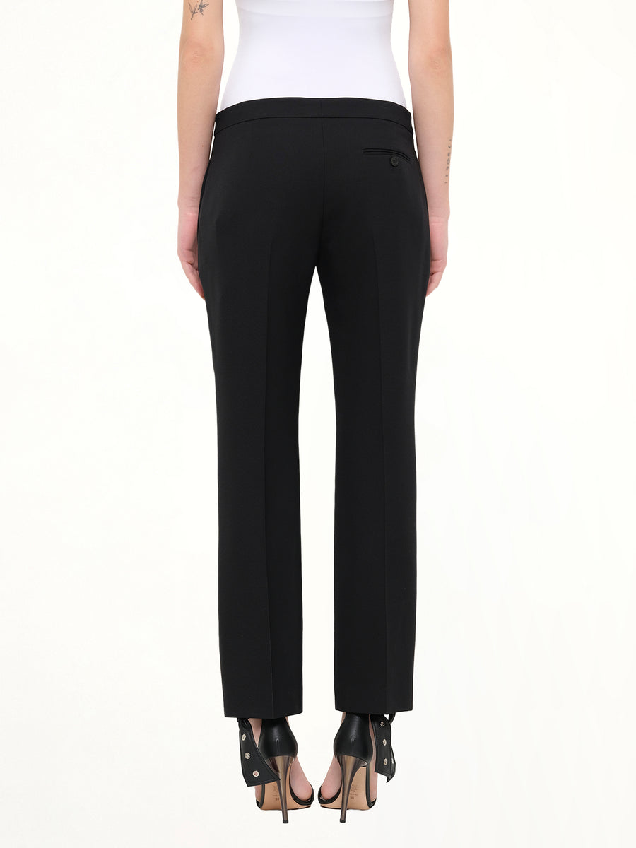 Wool Silk Pants in Black
