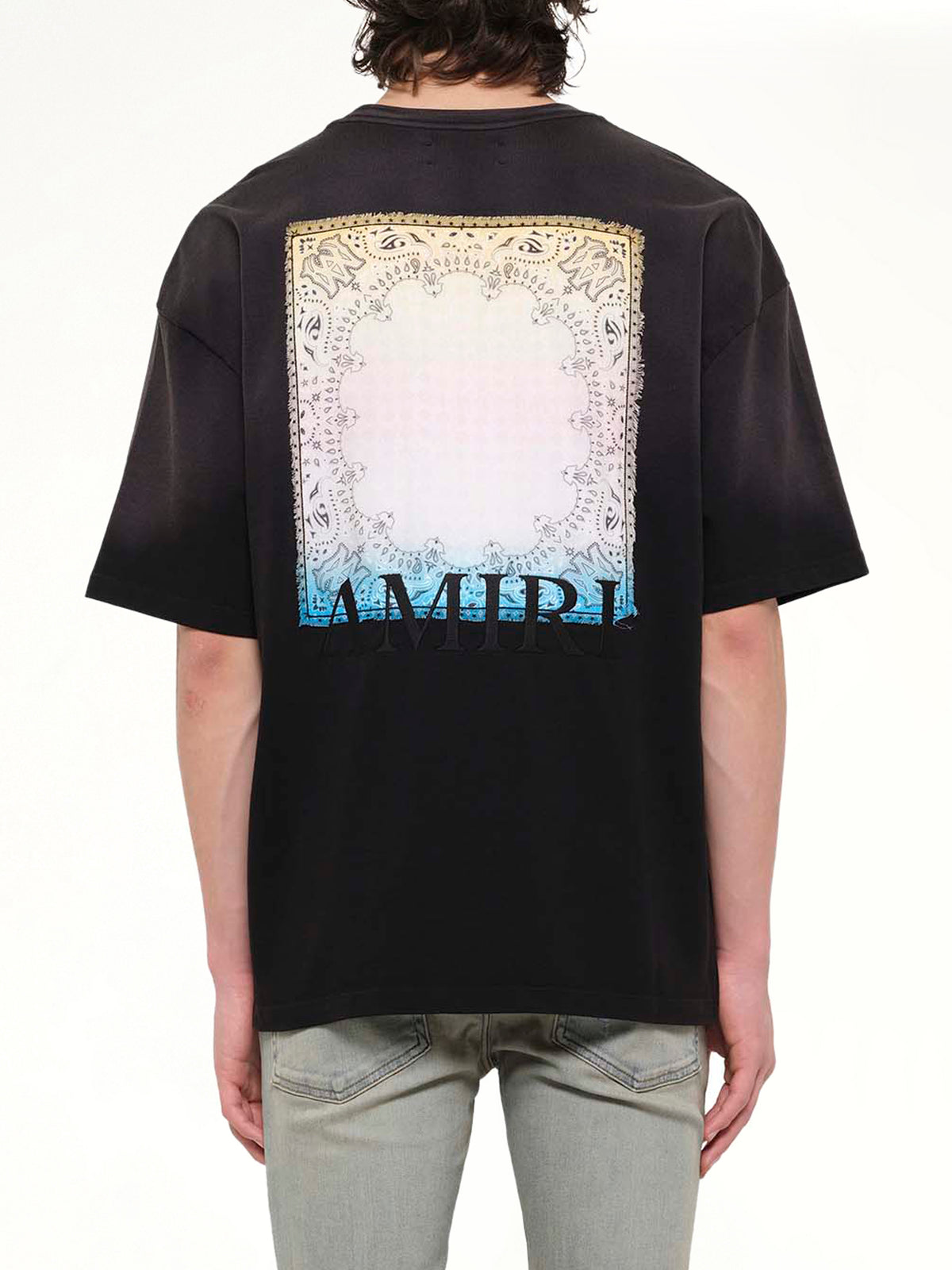 Bandana Patch Oversized T-Shirt in Black
