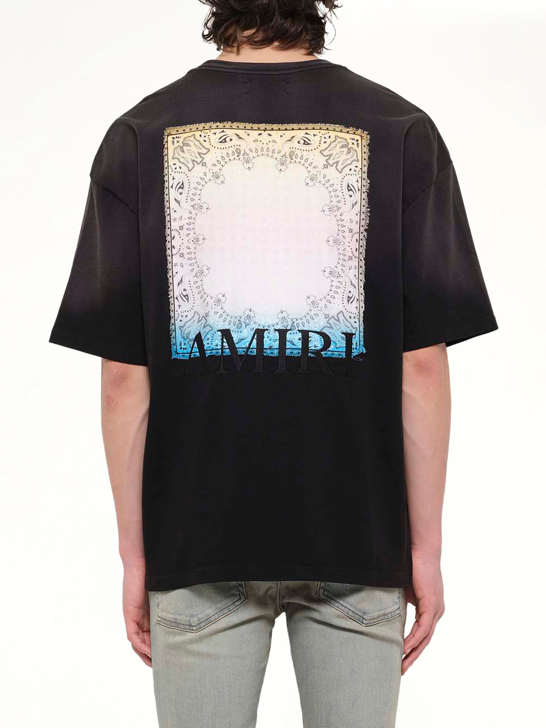 Bandana Patch Oversized T-Shirt in Black