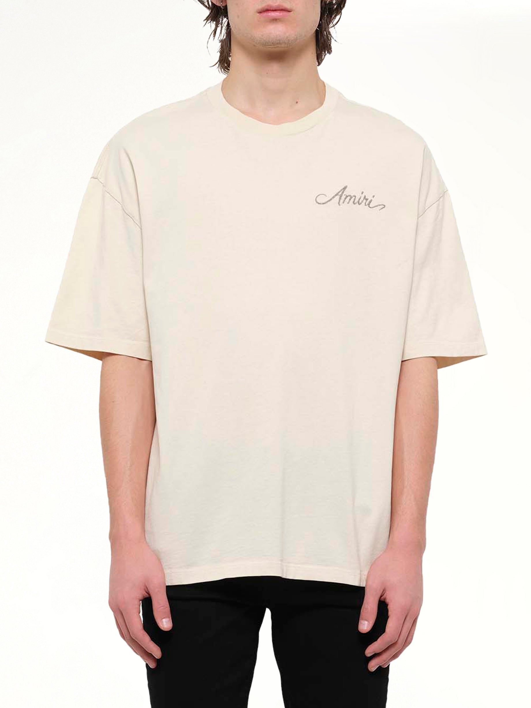 MA Quad Checkboard T-Shirt in Alabaster