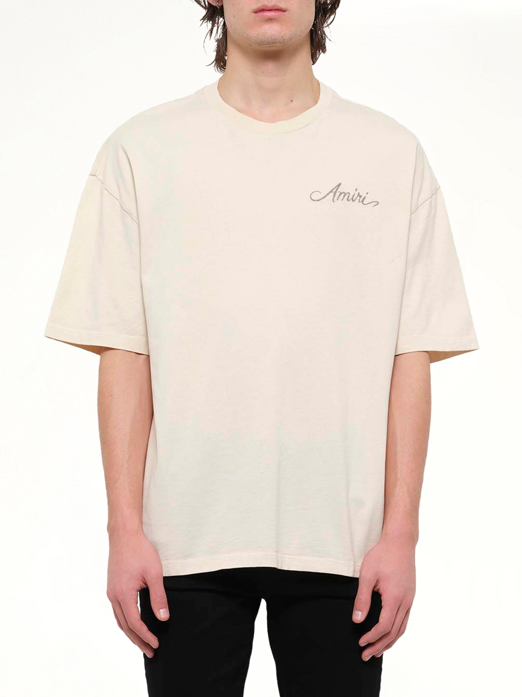 MA Quad Checkboard T-Shirt in Alabaster