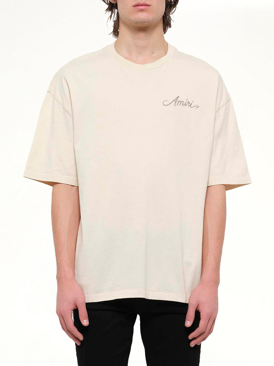 MA Quad Checkboard T-Shirt in Alabaster