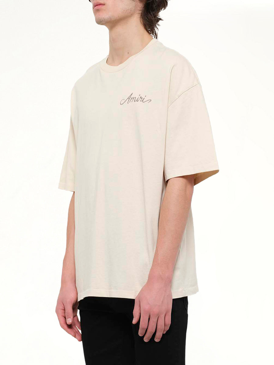 MA Quad Checkboard T-Shirt in Alabaster