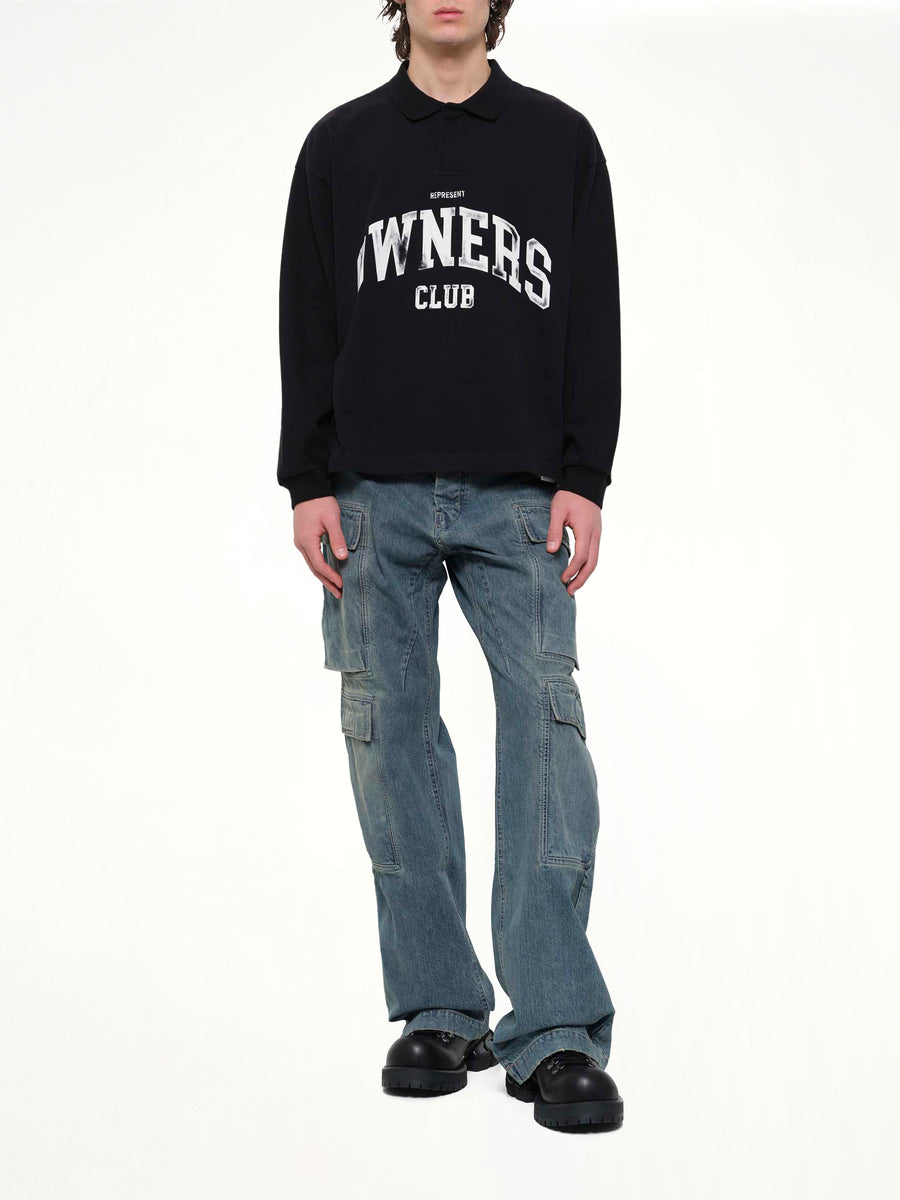 Owners Rugby Top in Jet Black