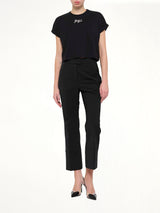 SS Balmain Paris Cropped T-Shirt in Black