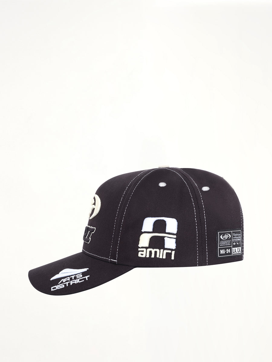 Sporty Baseball Cap in Black
