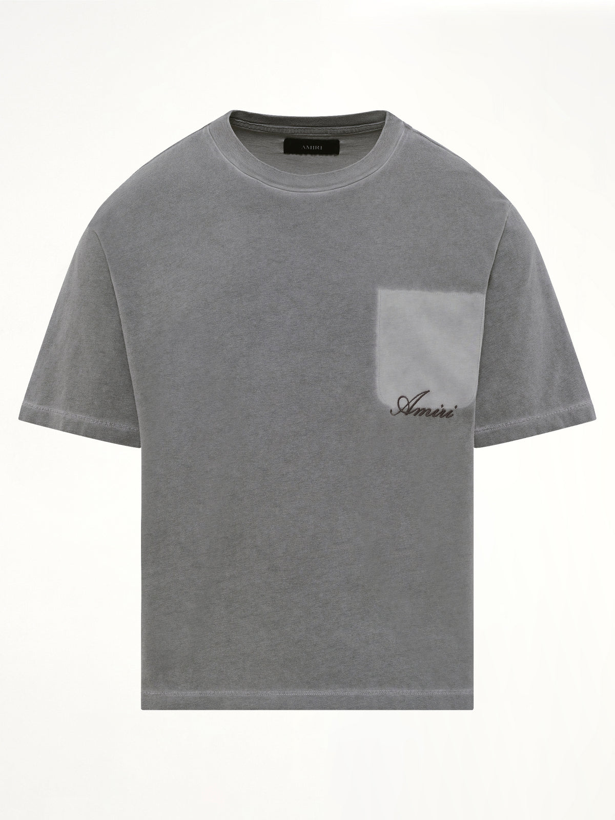 Faded Pocket Crop T-Shirt in Black