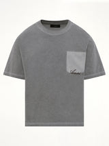 Faded Pocket Crop T-Shirt in Black