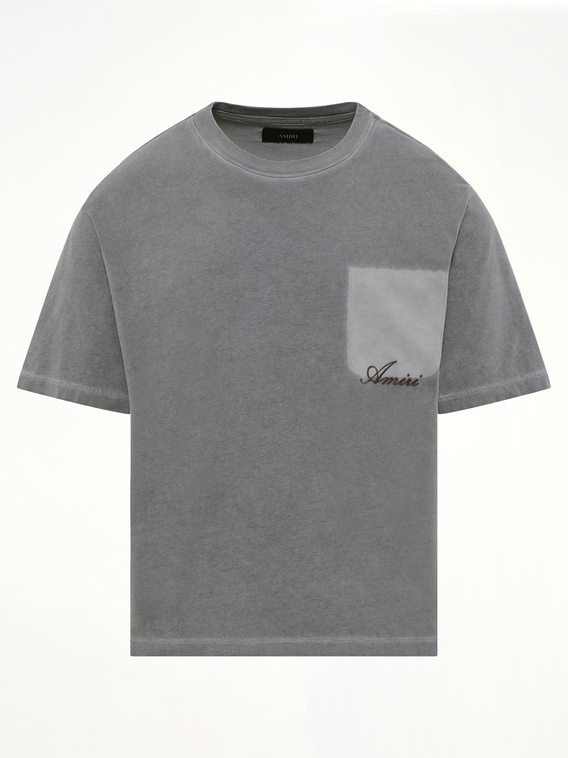 Faded Pocket Crop T-Shirt in Black