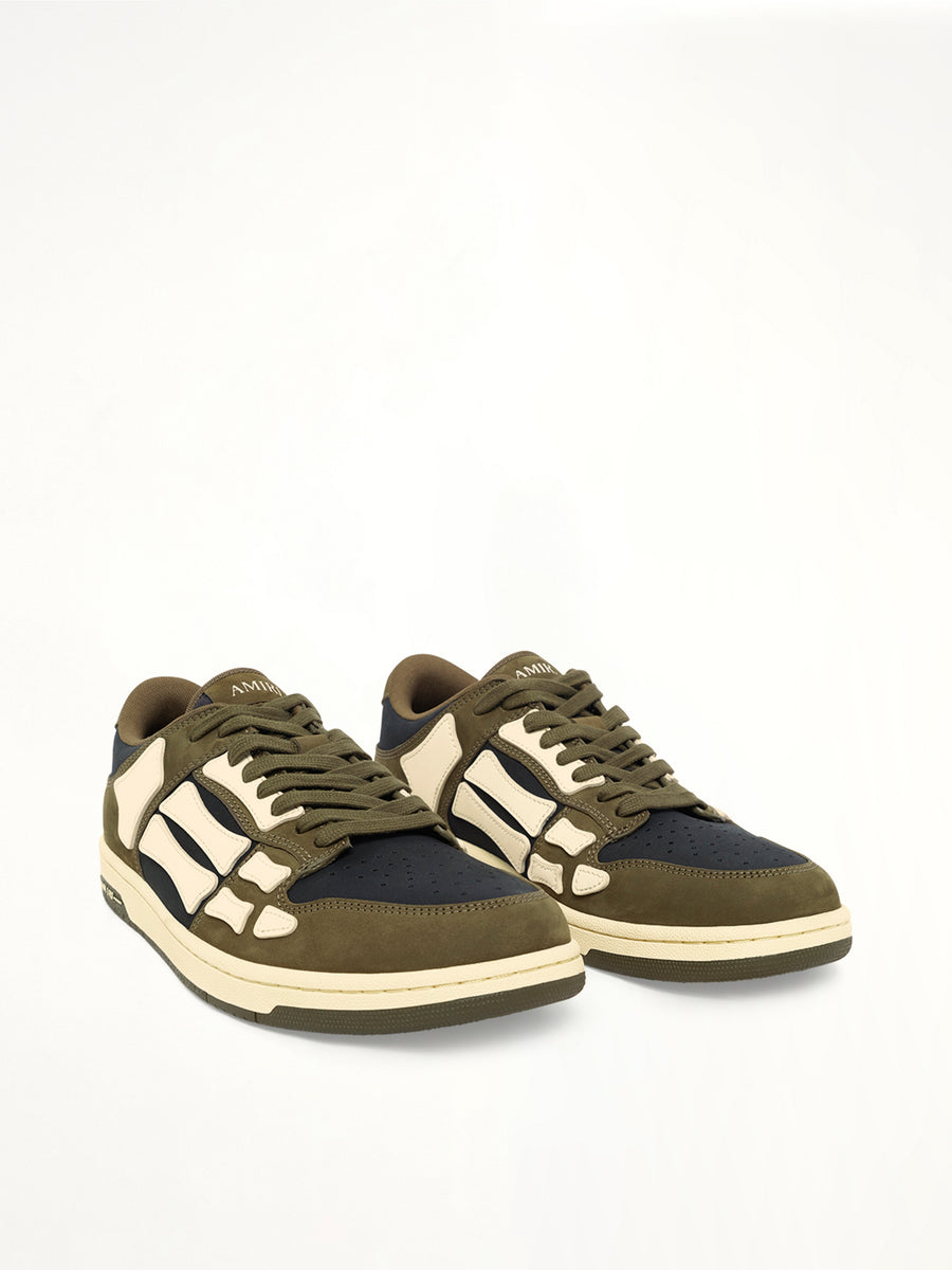 Skel Top Low Sneaker in Black/Khaki