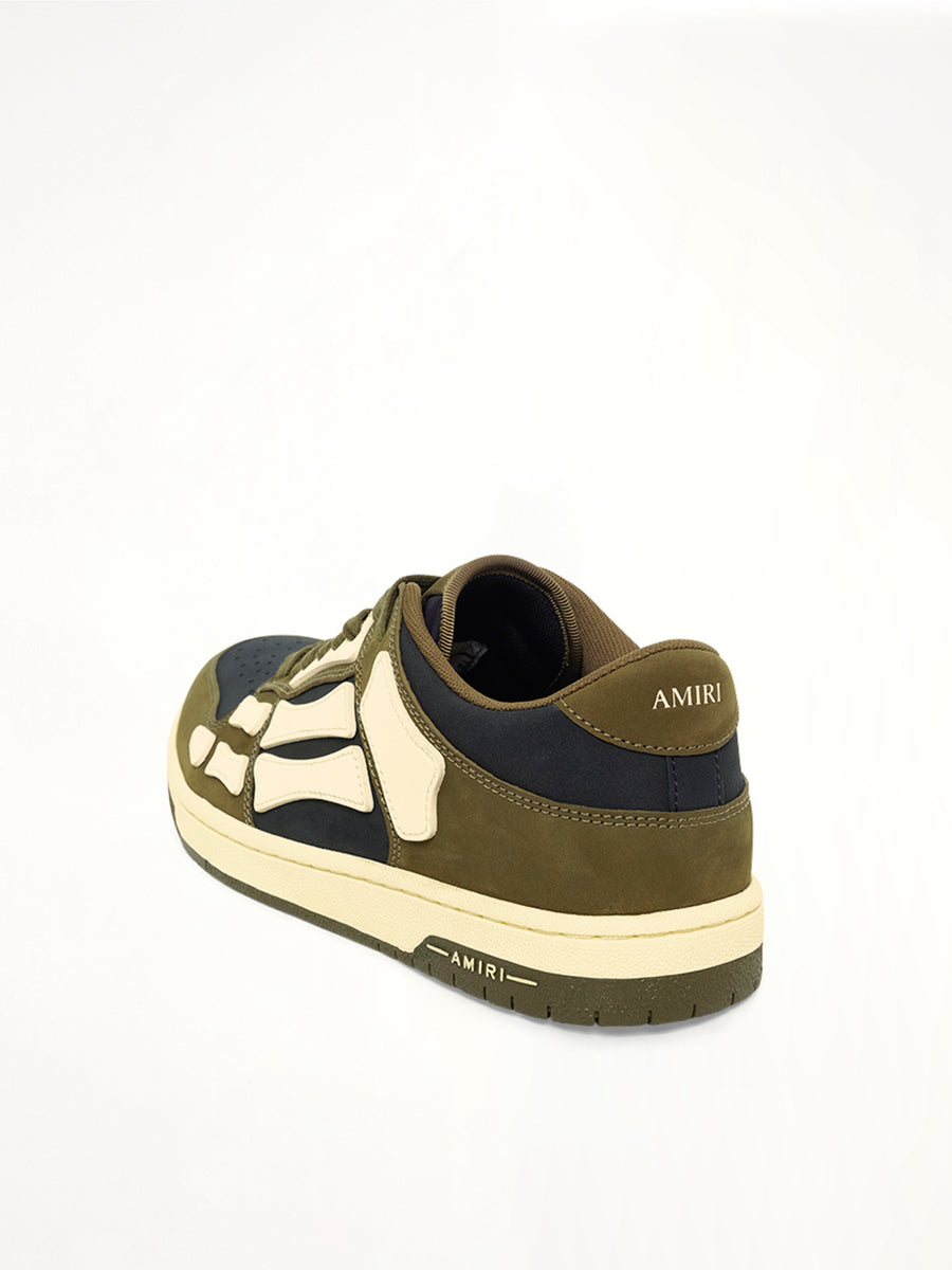 Skel Top Low Sneaker in Black/Khaki
