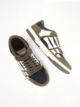 Skel Top Low Sneaker in Black/Khaki