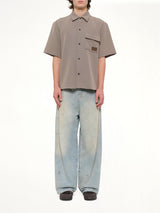 Amiri Patch Cady Pocket Shirt in Dark Sand