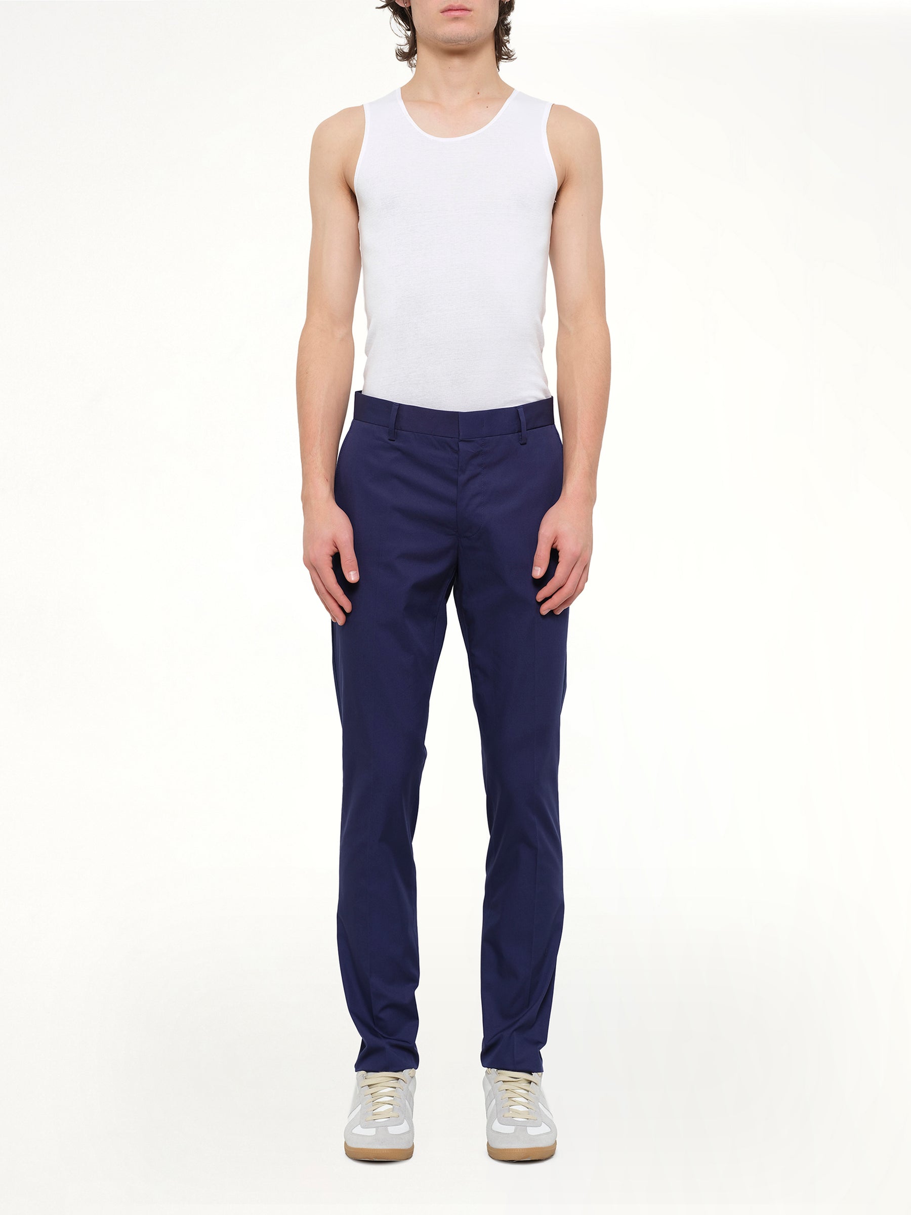 Chino Slim Rib in Blue
