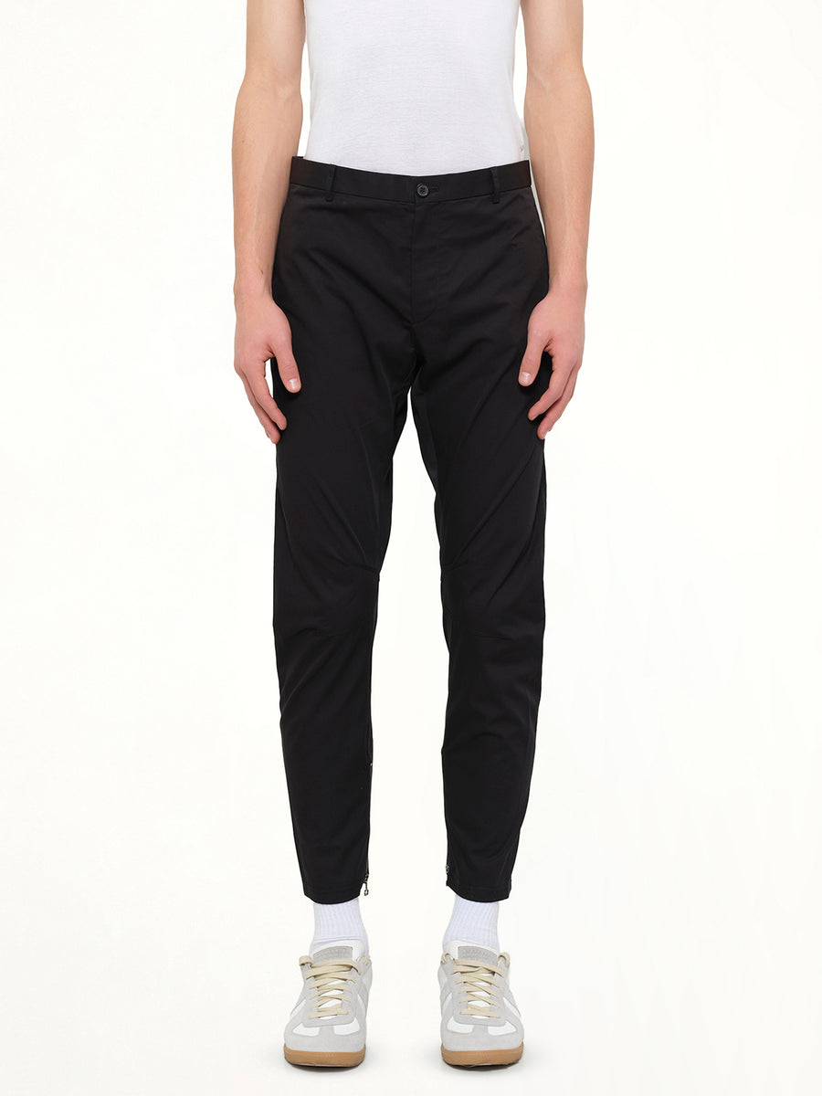 Cut Biker Pants in Black