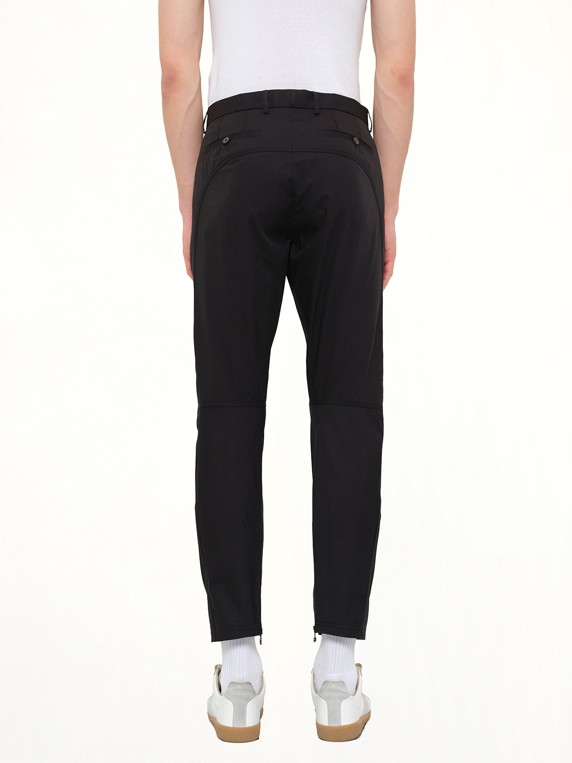 Cut Biker Pants in Black