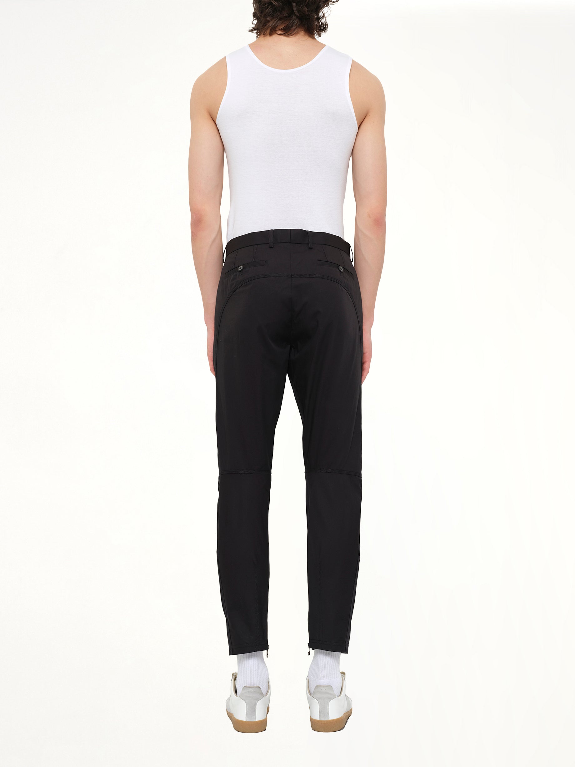 Cut Biker Pants in Black