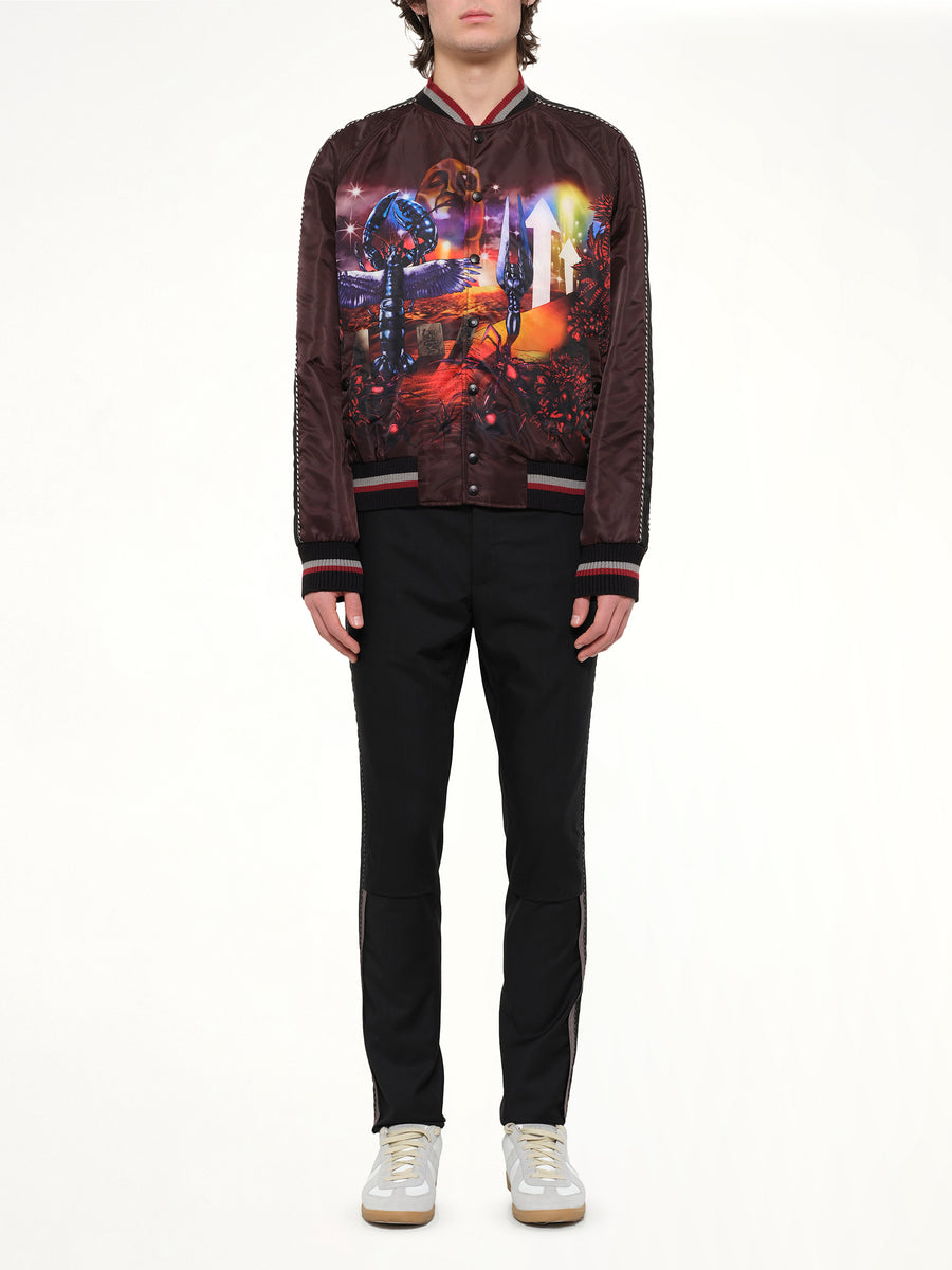 Dune Baseball Jacket in Burg