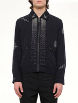 Embroidered Jacket in Blue