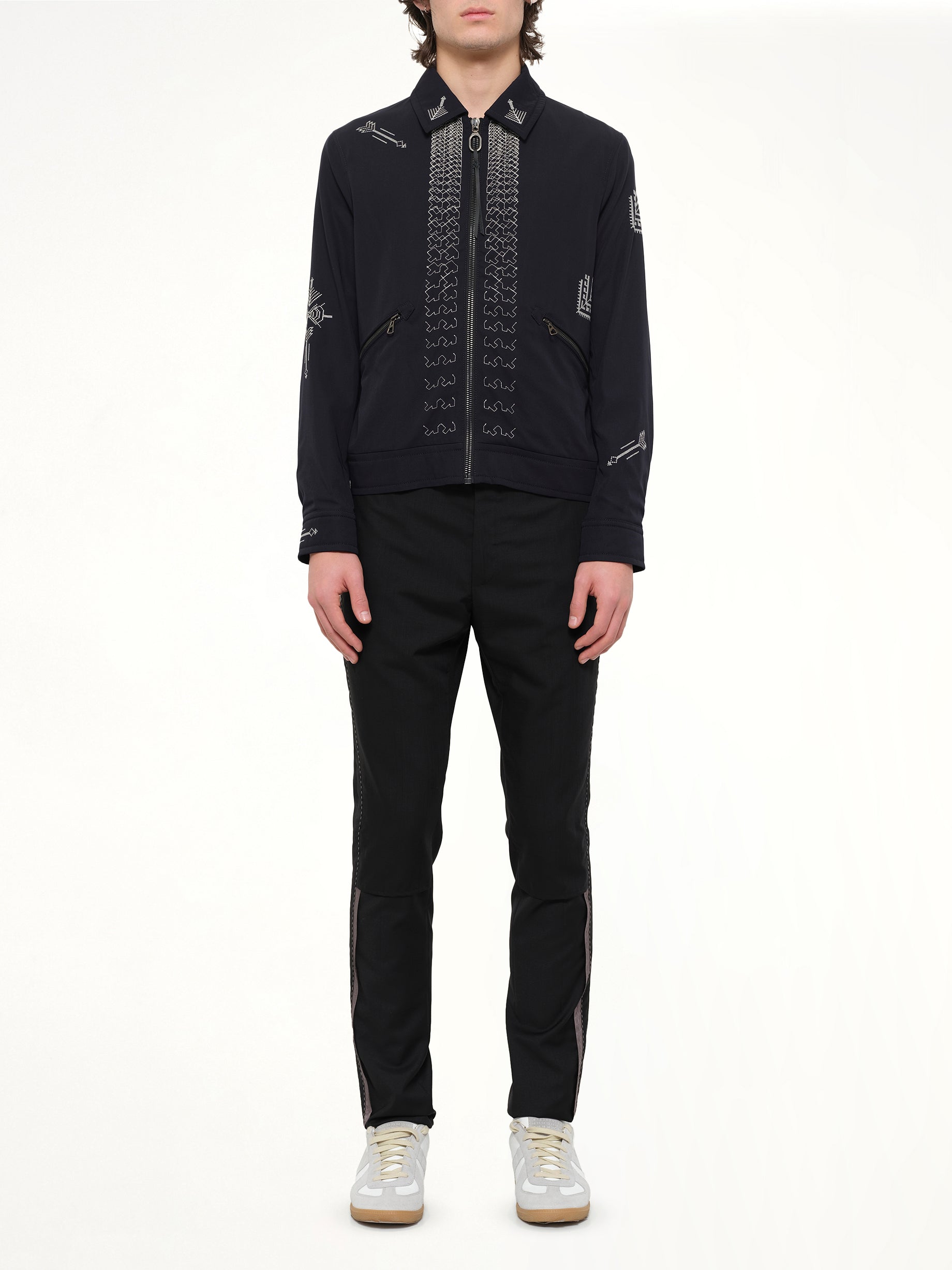 Embroidered Jacket in Blue