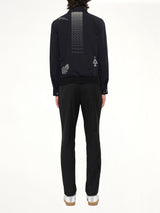 Embroidered Jacket in Blue