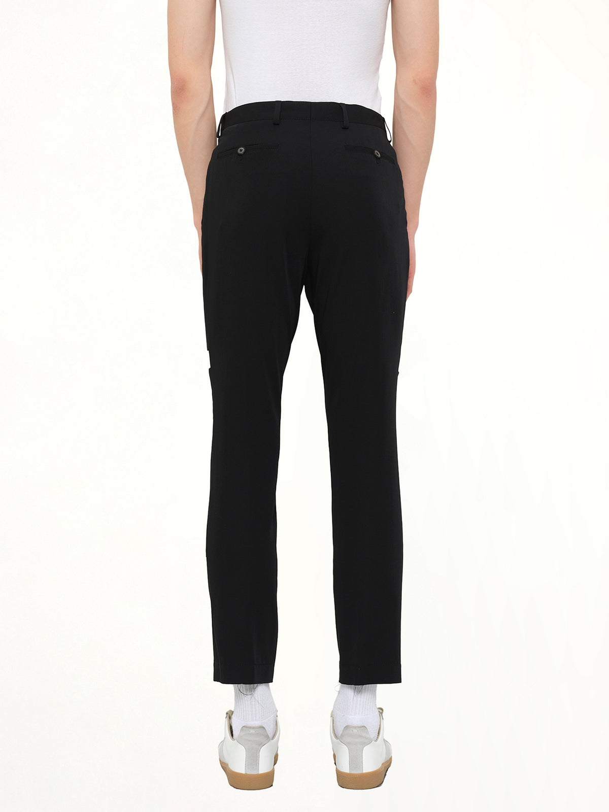 Lanvin Slim Crop Patch Trousers in Black