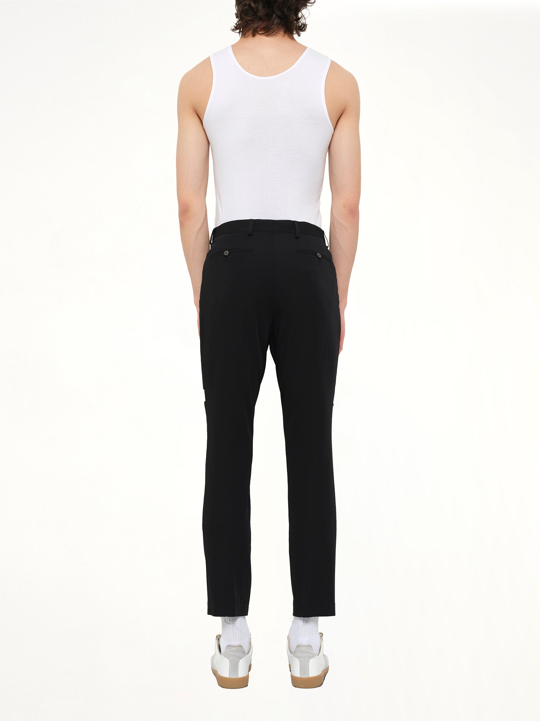 Lanvin Slim Crop Patch Trousers in Black