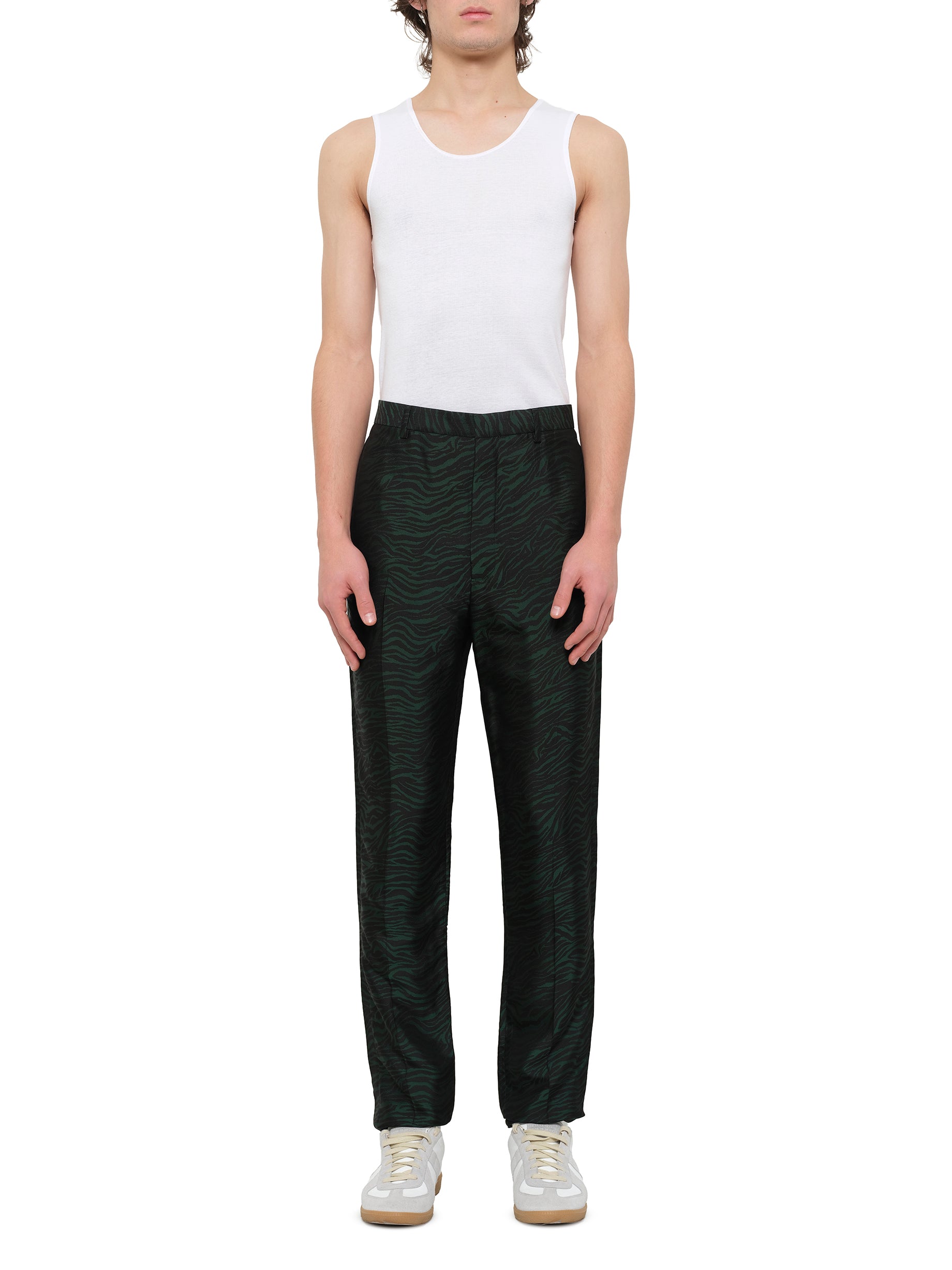 Zebra Jacquard Pant in Green