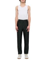 Zebra Jacquard Pant in Green
