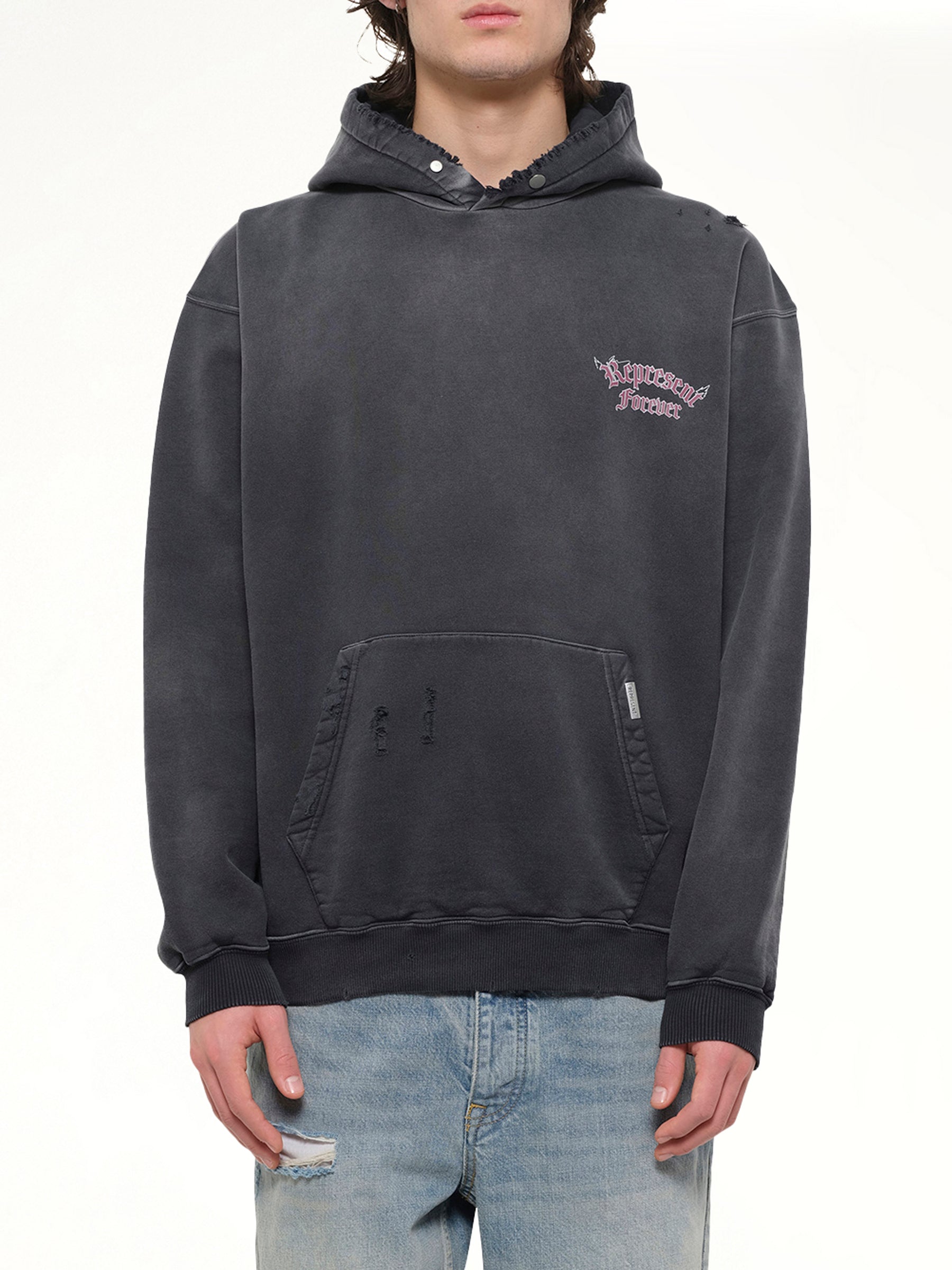 Duality Hoodie in Washed Black