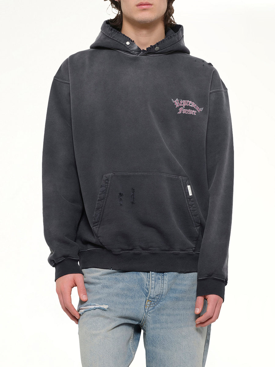 Duality Hoodie in Washed Black