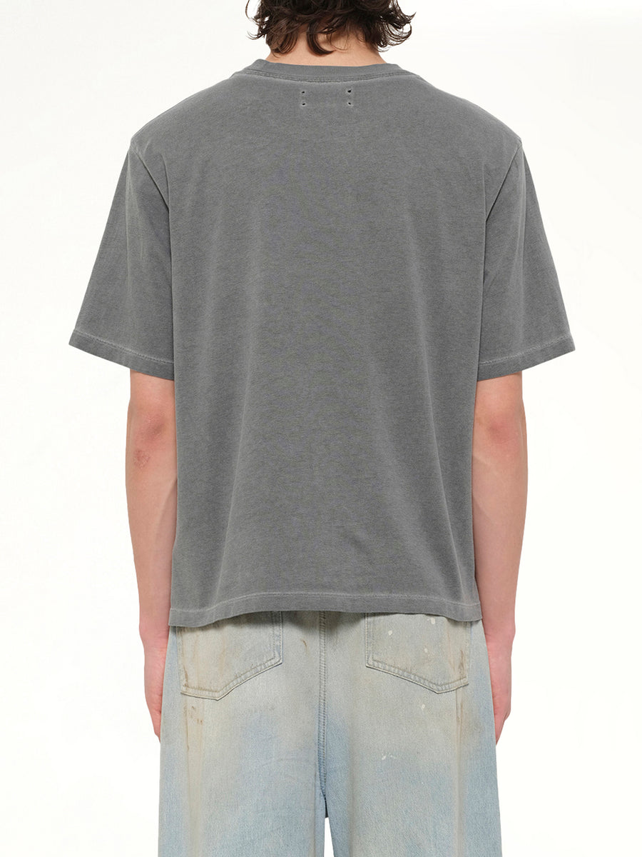 Faded Pocket Crop T-Shirt in Black