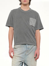 Faded Pocket Crop T-Shirt in Black